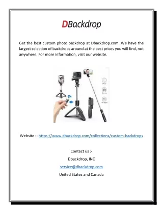 get the best custom photo backdrop at dbackdrop