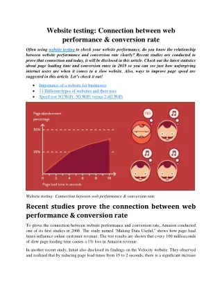 website testing connection between