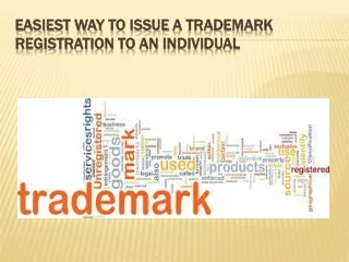 easiest way to issue a trademark registration to an individual
