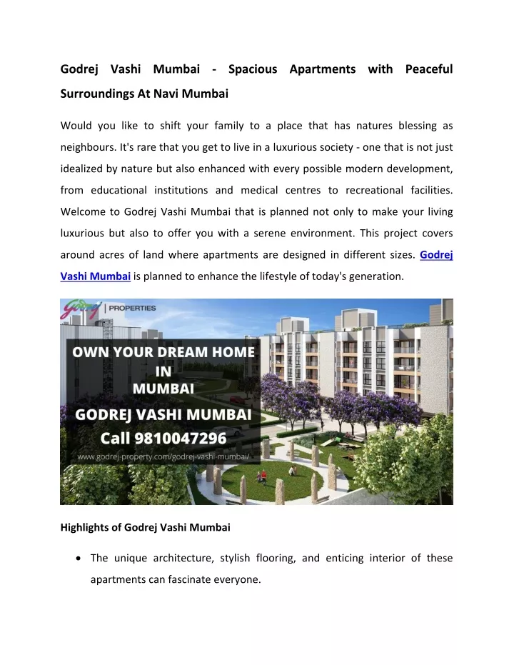 godrej vashi mumbai spacious apartments with