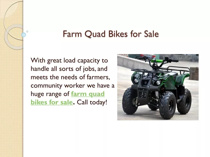 farm quad bikes for sale