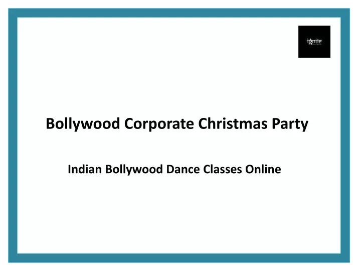 bollywood corporate christmas party