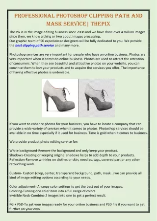 professional photoshop clipping path and mask