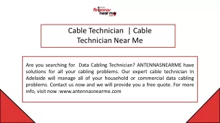 Cable Technician  | Cable Technician Near Me