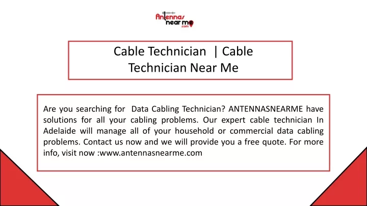 cable technician cable technician near me