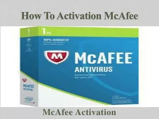 How to activation McAfee