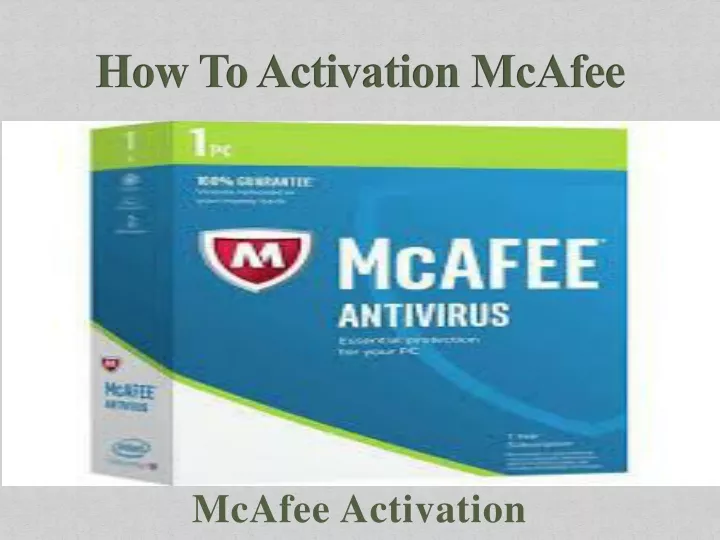 how to activation mcafee