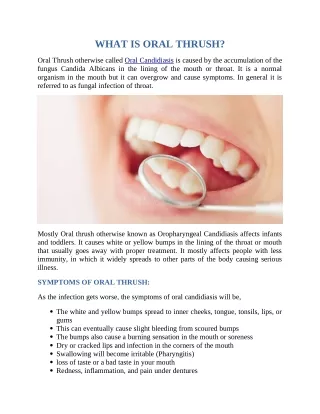 what is oral thrush