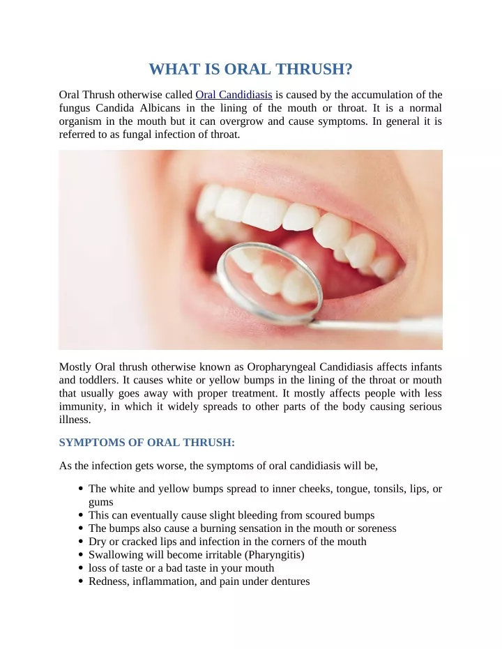 what is oral thrush