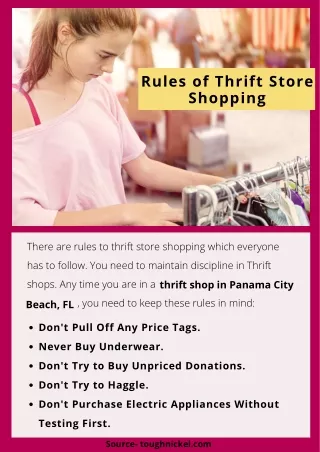 rules of thrift store shopping