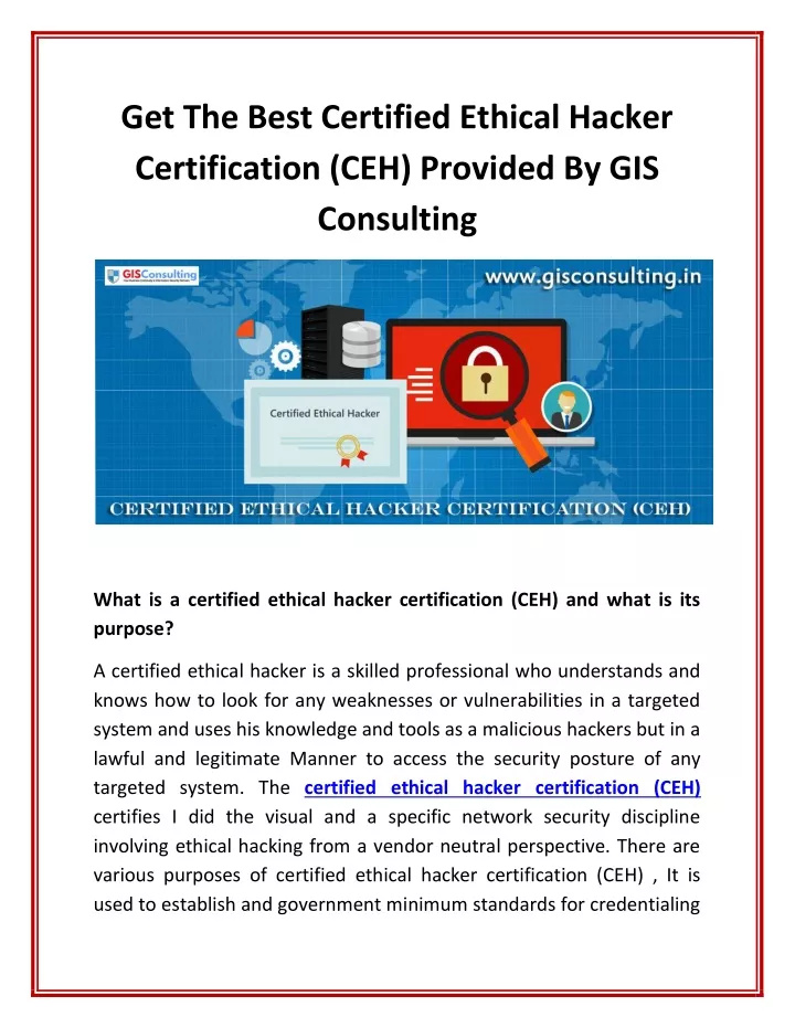 get the best certified ethical hacker
