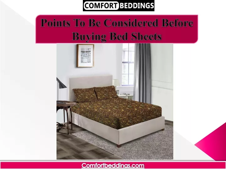 points to be considered before buying bed sheets