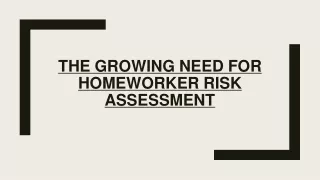 Online Homeworker Assessments
