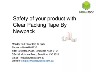 Clear Packing Tape - Newpack