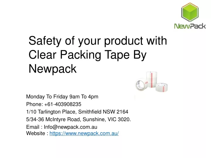 safety of your product with clear packing tape by newpack