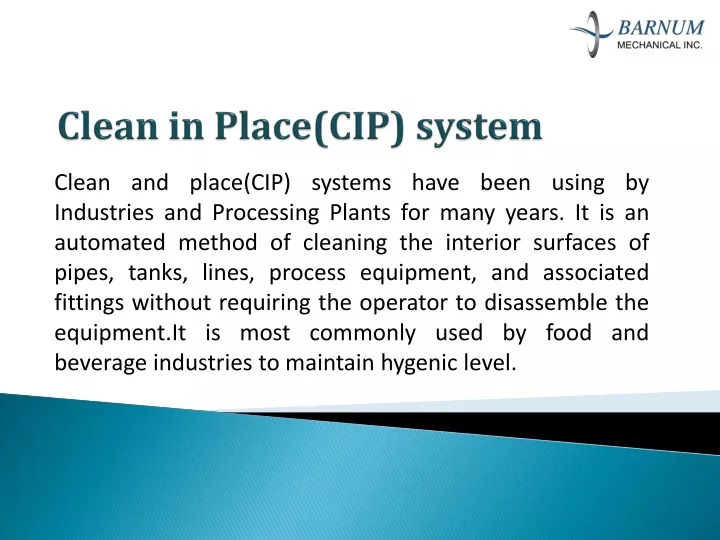 clean in place cip system