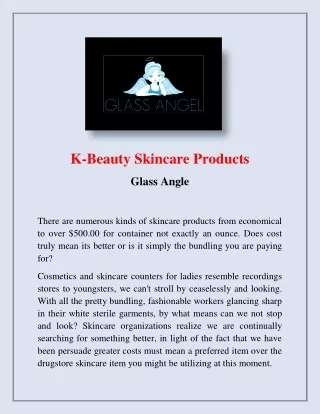 k beauty skincare products