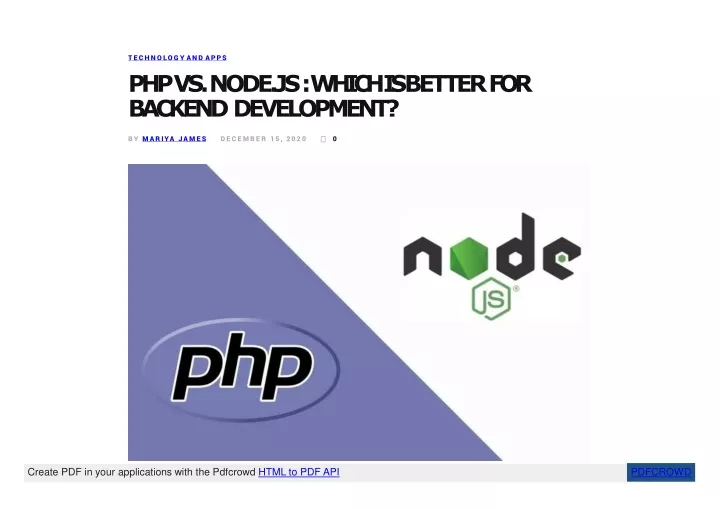 php vs node js which is better for backend development
