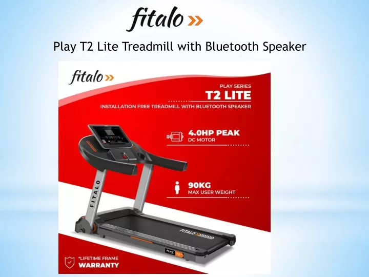 play t2 lite treadmill with bluetooth speaker