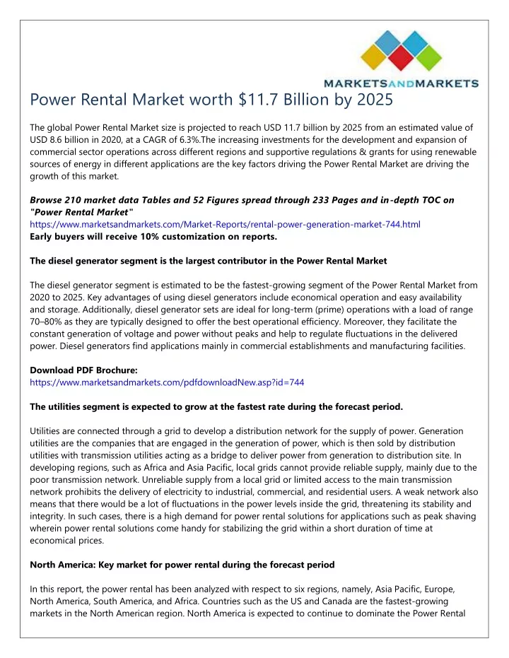 power rental market worth 11 7 billion by 2025