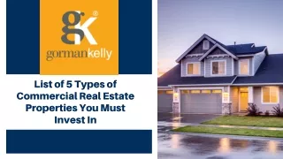 5 Types of Commercial Real Estate Properties You Must Invest In