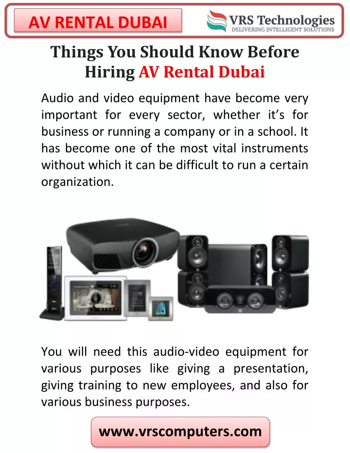 av rental dubai things you should know before