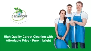 High Quality Carpet Cleaning with Affordable Price - Pure n bright