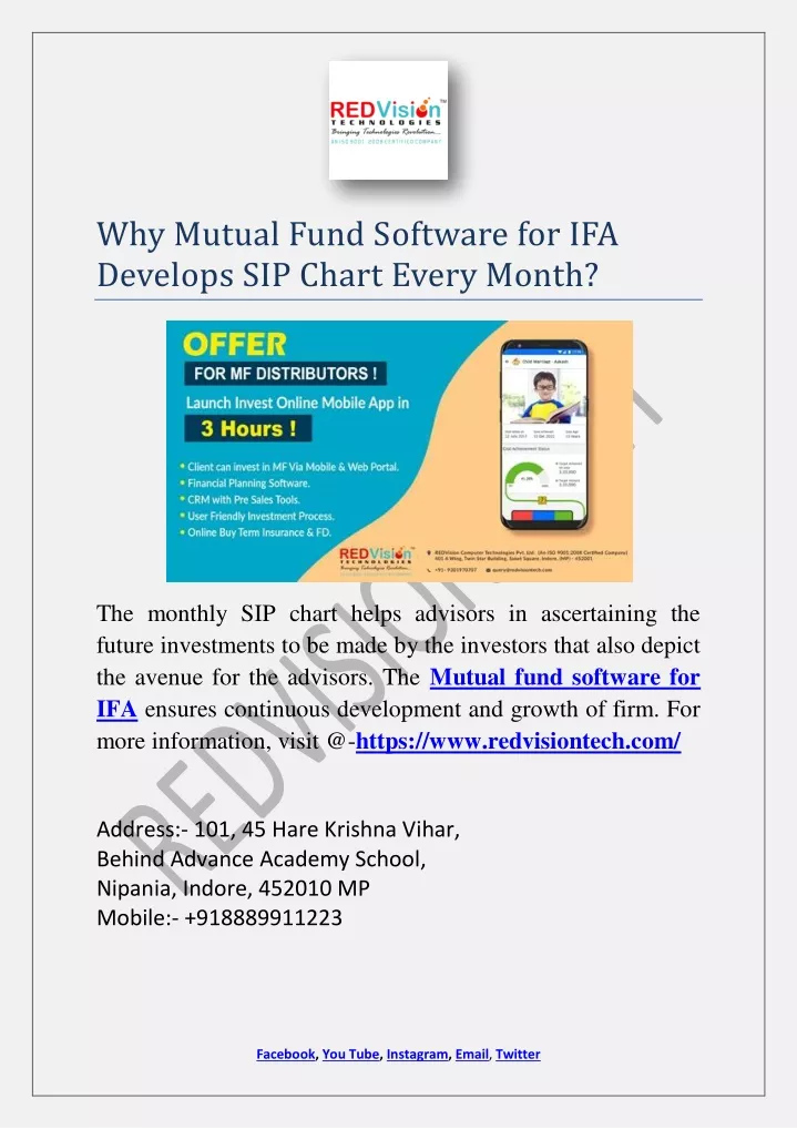 why mutual fund software for ifa develops