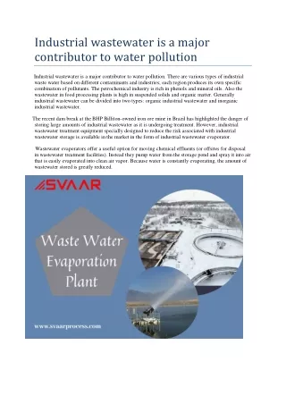 Industrial waste Water Evaporation Plant Manufacturer