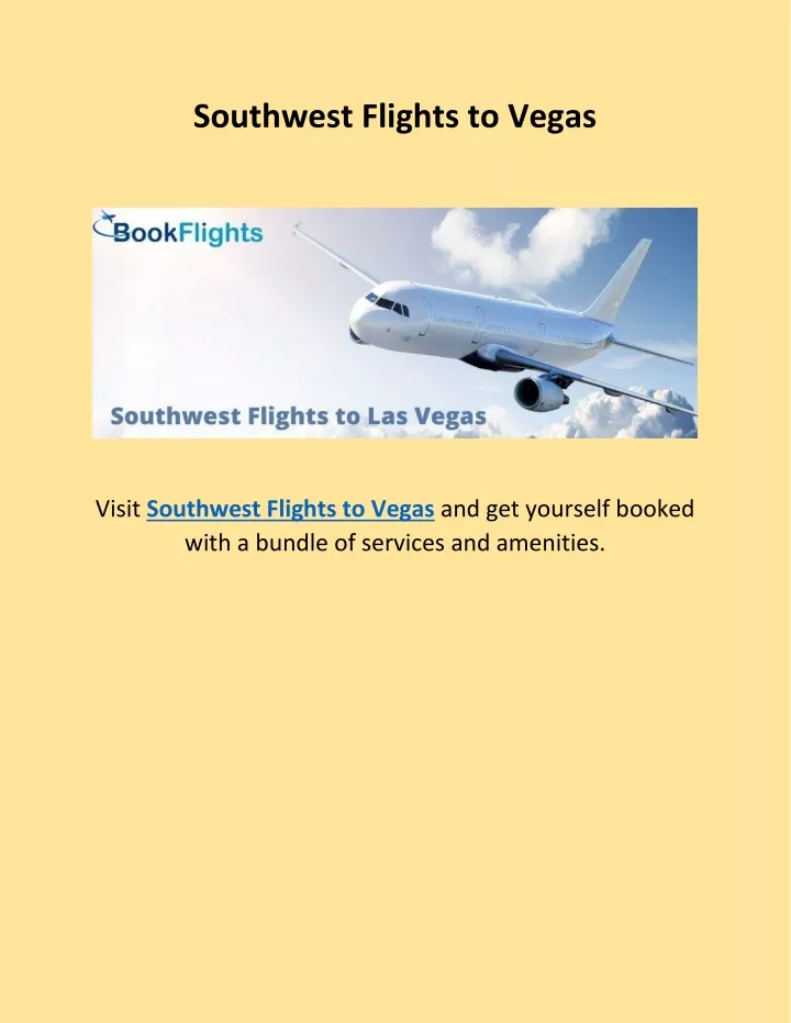 southwest flights to vegas
