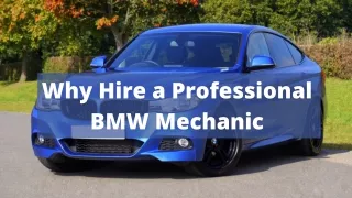 Why Hire a Professional BMW Mechanic?