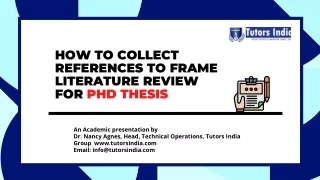 how to collect references to frame literature