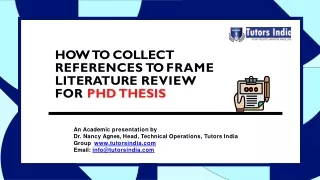 how to collect references to frame literature