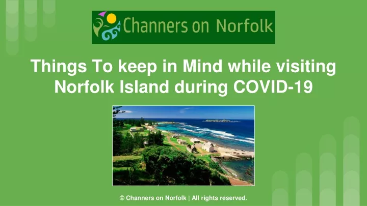 things to keep in mind while visiting norfolk island during covid 19