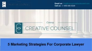5 Marketing Strategies For Corporate Lawyer