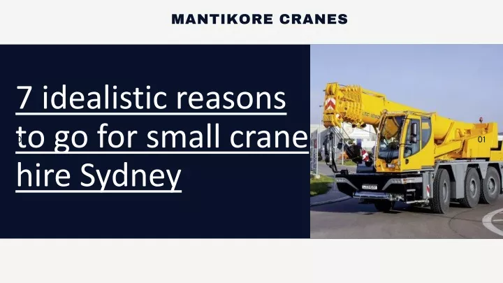 mantikore cranes