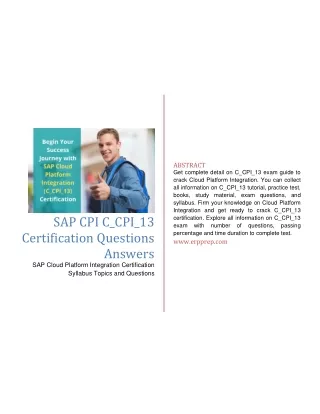 abstract get complete detail on c cpi 13 exam