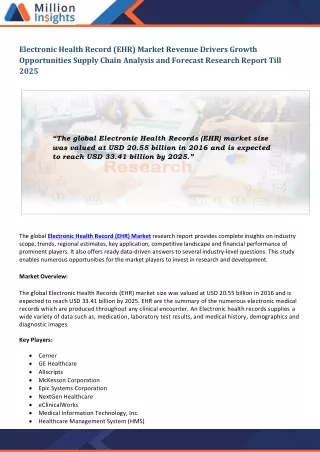 electronic health record ehr market revenue