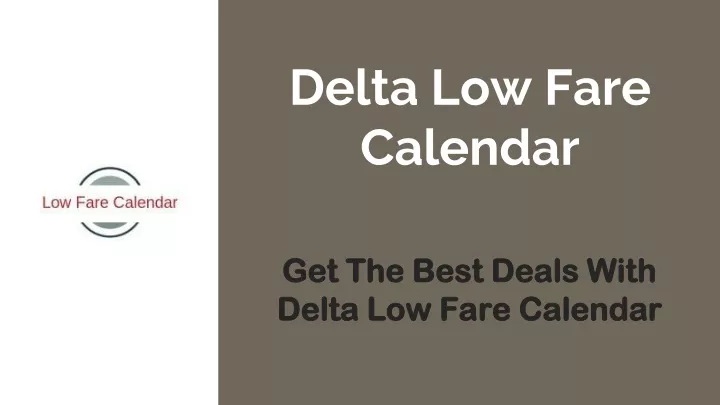 delta low fare calendar