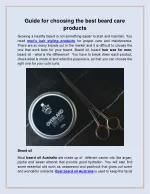 Guide for choosing the best beard care products - slide 1