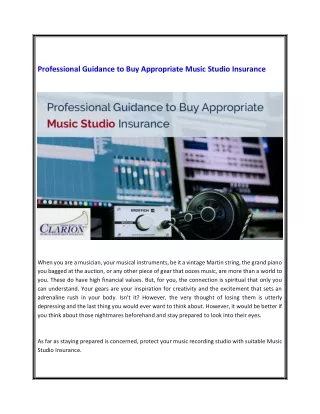 professional guidance to buy appropriate music