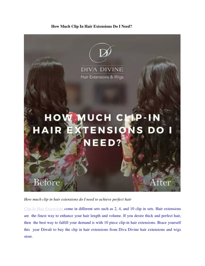 how much clip in hair extensions do i need