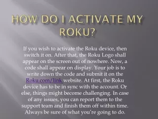 Roku device activation