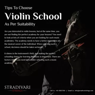 Tips To Choose Violin School As Per Suitability