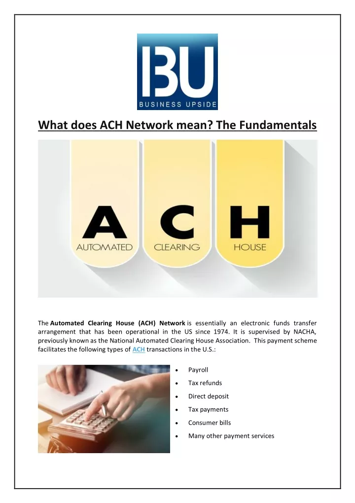 what does ach network mean the fundamentals