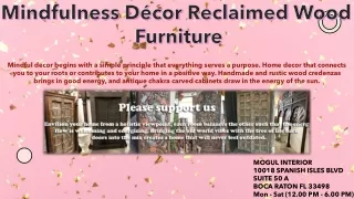 mindfulness d cor reclaimed wood furniture