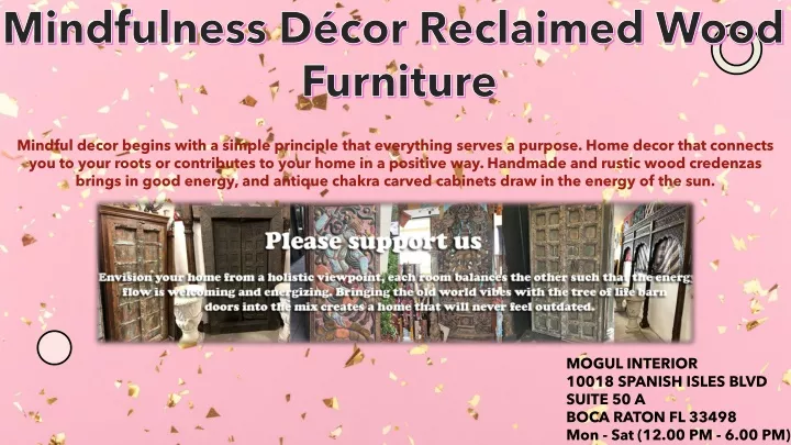 mindfulness d cor reclaimed wood furniture