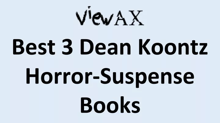 best 3 dean koontz horror suspense books