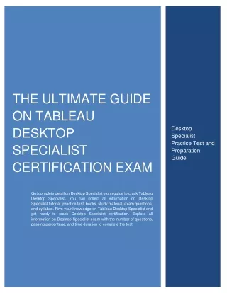 the ultimate guide on tableau desktop specialist