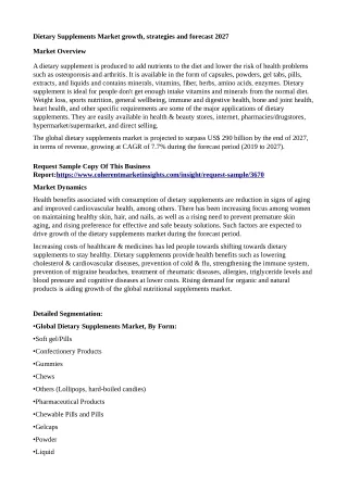 dietary supplements market growth strategies